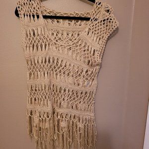 POL Crotchet Hooded Top